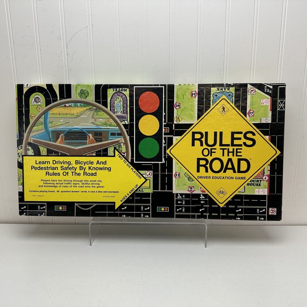 Vintage Board Game 1977 Rules Of The Road By Cadaco 100% Complete.